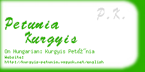 petunia kurgyis business card